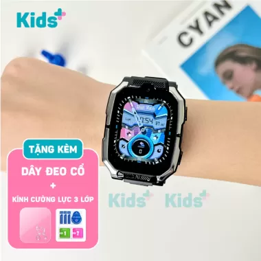 [ TẶNG DÂY ĐEO CỔ - KÍNH CƯỜNG LỰC 3 LỚP ] Đồng hồ thông minh định vị trẻ em KidsPlus A12 4G chính hãng nghe gọi video 4 6
