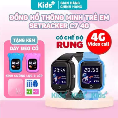 [ TẶNG DÂY ĐEO CỔ - KÍNH CƯỜNG LỰC 3 LỚP ] Đồng hồ thông minh định vị trẻ em KidsPlus A12 4G chính hãng nghe gọi video 4 8