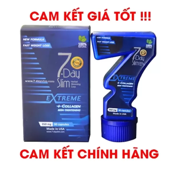 Hình ảnh sản phẩm Viên Uống GIẢM CÂN 7Day Slim (Hộp 30v) Dành Cho Cơ Địa Chai Lờn - Phương pháp giảm cân an toàn từ Mỹ