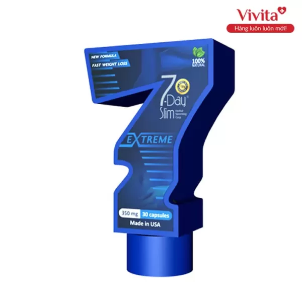Hình ảnh sản phẩm Viên Uống GIẢM CÂN 7Day Slim (Hộp 30v) Dành Cho Cơ Địa Chai Lờn - Phương pháp giảm cân an toàn từ Mỹ