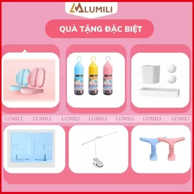 Bộ bàn học cho bé Lumili R22+ Premium, bàn học chống gù bản nâng cấp, bàn học ssinh thông minh trẻ em