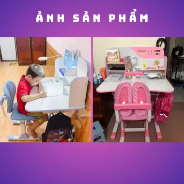 [ Size to 80cm kèm quà tặng] Bộ bàn học sinh chống gù chống cận thông minh cho trẻ em C05 có thể điều chỉnh độ cao 5