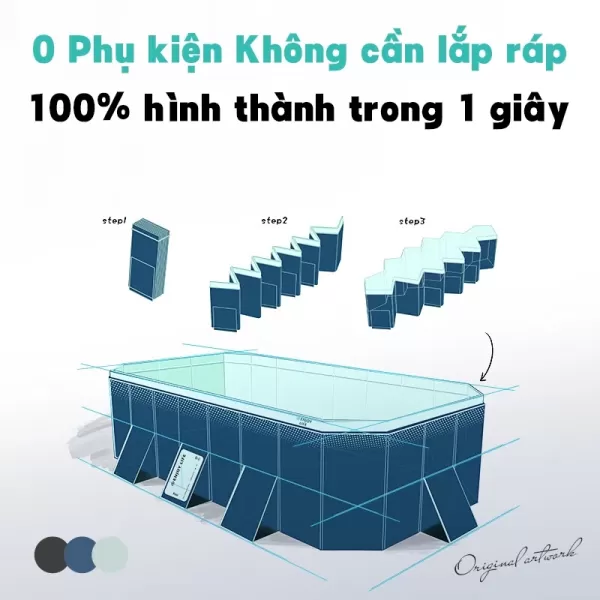 Trải nghiệm lắp đặt và sử dụng bể bơi gấp gọn cho bé không cần bơm hơi