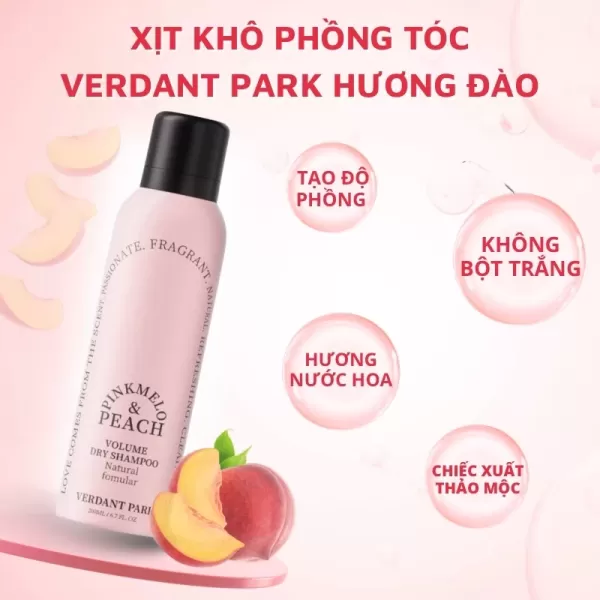 Hình ảnh sản phẩm [TẶNG QUÀ] Xịt gội khô phồng tóc VERDANT PARK dầu gội khô kiềm dầu lâu bết mùi hoa quả COSKIN