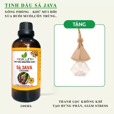 [100ml Tặng treo xe] Tinh Dầu Sả Chanh ,sả Java Hoa Linh nguyên chất khử mùi, thơm phòng, xua đuổi muỗi,côn trùng 3