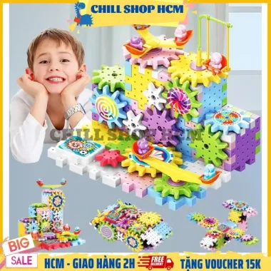 (188 Chi Tiết) Bộ Đồ Chơi Lắp Ráp Bánh Răng Cho Trẻ Từ 3-6 Tuổi Đồ chơi giáo dục Mẫu giáo Bé trai Bé gái Trí tuệ 3