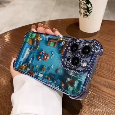3 In1 Khối Xây Dựng Mario Ốp Lưng Cho Honor X6c X8C x7c Huawei Honor GT 9X 9Xpro X10 X20se X30 X30i X40 X40i Ốp Điện Thoại Mềm Chống Rơi Vỏ Bảo Vệ Dễ Thương 1