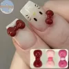 50 cà vạt nơ 3D hỗn hợp, cà vạt nơ đỏ rượu vang mèo, cà vạt, trang sức nhựa móng tay, trang trí móng tay kim cương bán buôn