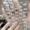 50 cà vạt nơ 3D hỗn hợp, cà vạt nơ đỏ rượu vang mèo, cà vạt, trang sức nhựa móng tay, trang trí móng tay kim cương bán buôn 4