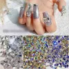 AB Flatback Glass Nail Art Thạch Nhiều Hình Dạng Đá Quý Kim Cương Hỗn Hợp Xanh Da Trời Đá Pha Lê Tím Để Trang Trí Móng Tay Tự Làm 1