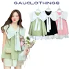 Áo Babydoll Cổ Nơ + Chân Váy Hàn Quốc Giá Rẻ Chỉ 139k - Set Outfit Nữ Xinh 4