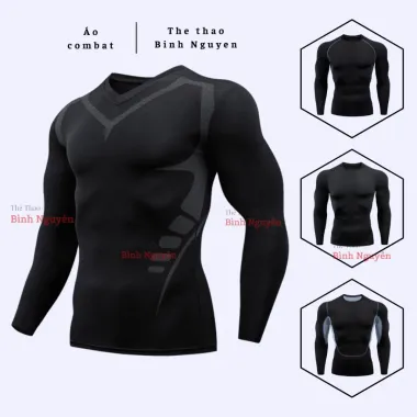 Áo bóng rổ giữ nhiệt Pro Combat dài tay - Giá rẻ 130k, thoát mồ hôi, ôm sát 5