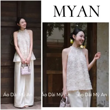 Áo Cổ Yếm Chân Váy Kim Sa Cạp Thấp AMEE Lấp Lánh - Giảm Sốc Còn 169k