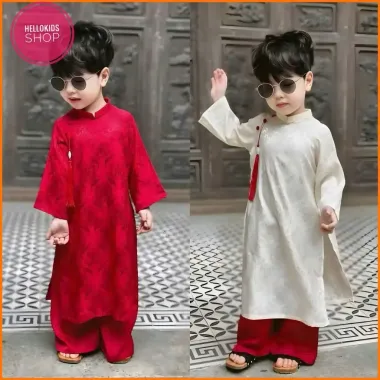 Áo dài bé trai Lục Bích - Giảm 22% còn 486k - Đẹp Sang Cho Bé Trai