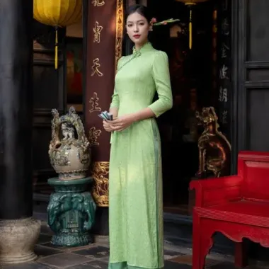 Áo Dài Lụa Thạch Anh Thái Tuấn Cao Cấp Cổ 2P Màu Xanh Bơ Mint Giảm Giá 240k 4 Áo Dài Lụa Thạch Anh Thái Tuấn Cao Cấp Cổ 2P Màu Xanh Bơ Mint Giảm Giá 240k 4