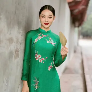 Áo Dài Lụa Thạch Anh Thái Tuấn Cao Cấp Cổ 2P Màu Xanh Bơ Mint Giảm Giá 240k 5 Áo Dài Lụa Thạch Anh Thái Tuấn Cao Cấp Cổ 2P Màu Xanh Bơ Mint Giảm Giá 240k 5
