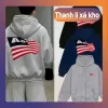 Áo Khoác Hoodie Cờ Mỹ Boxy Thêu Xù Chất Nỉ Chân Cua Giá 126k Khuyến Mãi
