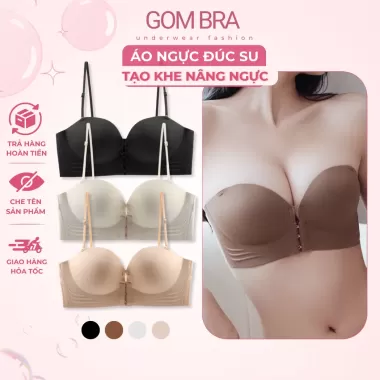 Áo Ngực Bra Nữ Vải Thun Mềm Không Gọng Mút Nâng Ngực Dây Điều Chỉnh 3/4 Cup - Áo Lót Su Mới 902 Chữ 3