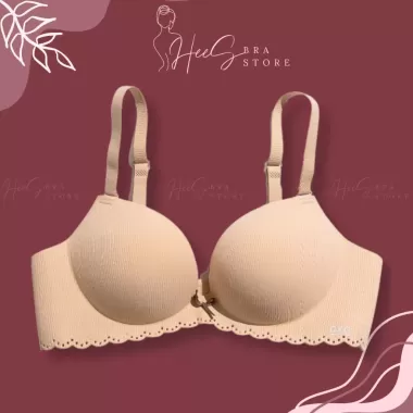 Áo Ngực Không Gọng Nâng Ngực Gân Tăm Đệm Dày Đúc Su Hình Bàn Tay, Áo Lót Nữ Đệm Vừa Nâng Ngực A60