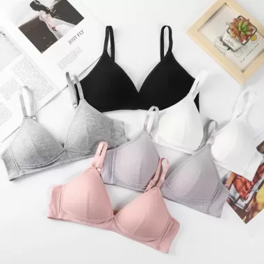 Áo Ngực Nữ Cotton Mềm Mại Đệm Dày 5 Cm, Áo Lót Nữ Tôn Vòng Một Thoáng Khí Mã ANM-28 8