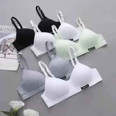 Áo Ngực Nữ Sinh Cotton Không Gọng Đệm Mỏng Cup Ngực Nhỏ Phom Ôm Không Hở Viền AL52 [ G203 ] 1