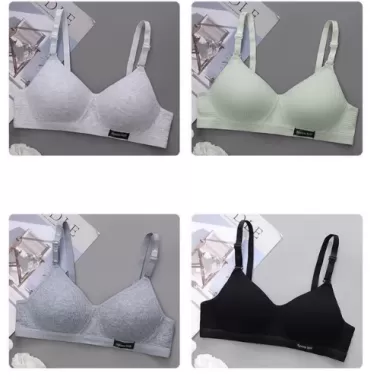 Áo Ngực Nữ Sinh Cotton Không Gọng Đệm Mỏng Cup Ngực Nhỏ Phom Ôm Không Hở Viền AL52 [ G203 ] 7