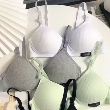 Áo Ngực Nữ Sinh Cotton Không Gọng Đệm Mỏng Cup Ngực Nhỏ Phom Ôm Không Hở Viền AL52 [ G203 ] 8
