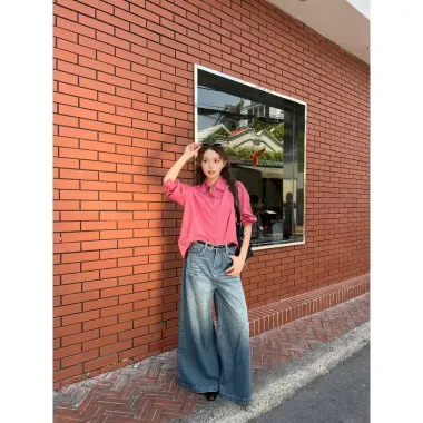 Áo Sơ Mi Nữ Oversize AH01 Wepretty Giảm 22% - Coton Thô Nến, Dáng Rộng Basic Cute 199k 6 Áo Sơ Mi Nữ Oversize AH01 Wepretty Giảm 22% - Coton Thô Nến, Dáng Rộng Basic Cute 199k 6