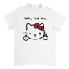 Áo Thun Hello Kitty Memes Bẩn Bựa Vui Nhộn Unisex Nam Nữ 3