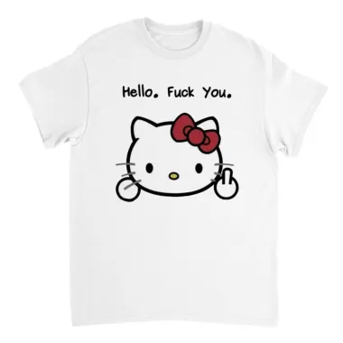 Áo Thun Hello Kitty Memes Bẩn Bựa Vui Nhộn Unisex Nam Nữ 3 Áo Thun Hello Kitty Memes Bẩn Bựa Vui Nhộn Unisex Nam Nữ 3