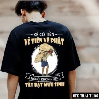 Áo Thun In Hình Kẻ Tiên Phật Giá Rẻ Chỉ 78000Đ - Tiề.n Vẽ Đẹp