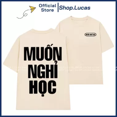 Áo Thun MUỐN NGHỈ LÀM In Chữ Hài Hước Nam Nữ Unisex Cotton Mát Phom Rộng