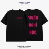 Áo Thun Tay Lỡ Nam Nữ Cotton Unisex , Áo Phông Cổ Tròn Hài Hước Form Rộng Basic Oversize HUNEE Trend 2024 - Mệt 1