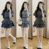 Áo Váy Sơ Mi Đen Cá Tính Siêu Hấp Dẫn - Chân Váy So Le Khoen Punk Giá Shock 200k 4