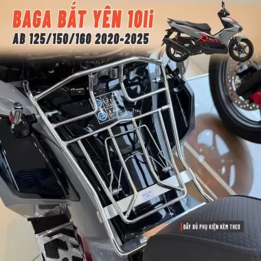 Baga Ab / Airblade 2020- 2025 Bắt Yên Đen Tĩnh Điện / Titan Thép 10ly Bao Chắc Chắn 1