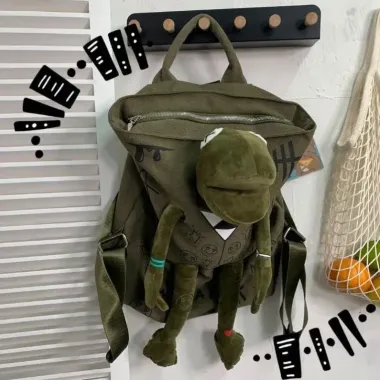 Balo Đi Học Hình Con Ếch Siêu Cute Giá Rẻ Chỉ 209k - Hàng Dày Dặn Hỏa Tốc 1