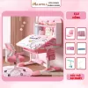 Bàn học sinh Lumili E10 có giá sách chống gù chống cận, bàn học chống gù cho trẻ em từ 3 đến 15 tuổi 1