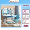 Bàn học sinh Lumili E10 có giá sách chống gù chống cận, bàn học chống gù cho trẻ em từ 3 đến 15 tuổi 8