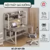 Bàn làm việc kèm 2 tầng thiết kế phong cách hiện đại, bàn học mặt gỗ MDF- nội thất giá xưởng