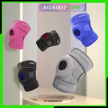 Băng gối bảo vệ đầu gối chính hãng Aolikes7912 bó gối thể thao có đệm Silicone thanh lò xo trợ lực 8