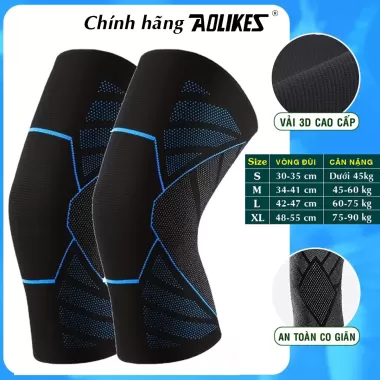 Băng gối thể thao Aolikes, Bó gối bảo vệ khớp gối khi bóng chuyến, bóng đá, chạy bộ 7