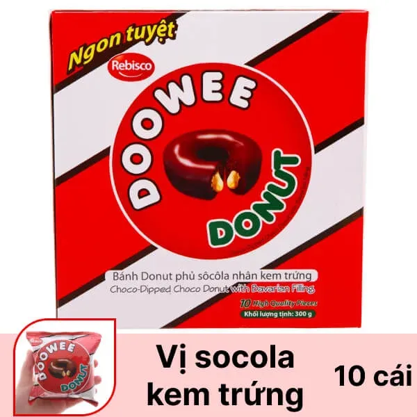 Trải nghiệm vị ngọt bùi của bánh Donut Doowee socola trắng nhân kem sữa: Hương vị và cảm nhận thực tế