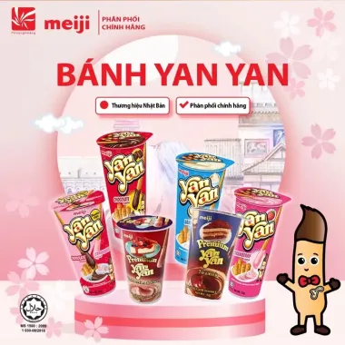 Bánh que chấm Yan Yan Meiji 40g - Set 5 cốc giảm giá chỉ 110.000đ tiết kiệm 22.000đ 1