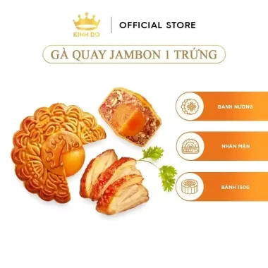 Bánh Trung Thu Kinh Đô-Bánh Nướng Nhân Mặn 1 Trứng/2 Trứng 150/210G (Gà Quay/Jambon/Bào Ngư/Lạp Xưởng/Cua Bát Bửu)-LIVE 1