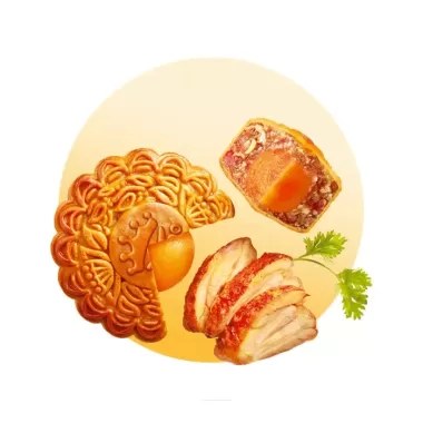 Bánh Trung Thu Kinh Đô-Bánh Nướng Nhân Mặn 1 Trứng/2 Trứng 150/210G (Gà Quay/Jambon/Bào Ngư/Lạp Xưởng/Cua Bát Bửu)-LIVE 6