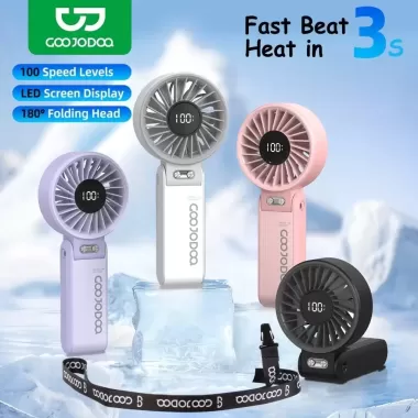 [Bảo hành tại địa phương] Quạt gấp 3 trong 1 GOOJODOQ 180° 100 cấp độ gió siêu mạnh di động 1
