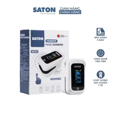 [BảoHànhTrọnĐời] MÁY ĐO NỒNG ĐỘ OXY TRONG MÁU SPO2 Và Nhịp Tim SATON 1