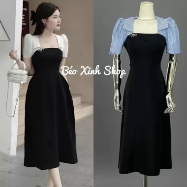 BK65 - Váy Thiết Kế Evii dành cho nữ, Đầm thiết kế cổ vuông,tay cánh tiên nơ đính liền (tặng kèm 2 tag cài) dáng A ngắn 3 BK65 - Váy Thiết Kế Evii dành cho nữ, Đầm thiết kế cổ vuông,tay cánh tiên nơ đính liền (tặng kèm 2 tag cài) dáng A ngắn 3