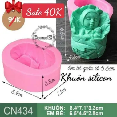 Bộ 3 Khuôn Silicon Tạo Hình Mặt Em Bé To Hồng Phát - B44 Giảm Giá 100k 6
