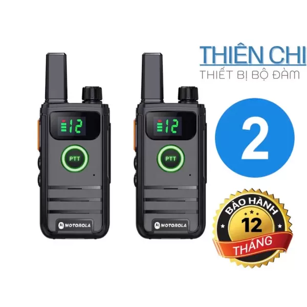 Hình ảnh sản phẩm Bộ 3 Máy bộ đàm Motorola PD-7500, Có Chức Năng Khóa Kênh, Loa To, 2 Chế Độ Sạc, Sạc Cốc, Sạc Usb Type C, Bảo Hành 1 Năm